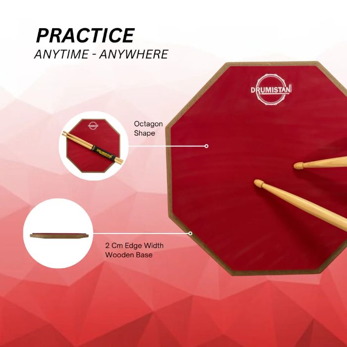 Drum Practice Pad with Stand Quiet Professional Practice Solution