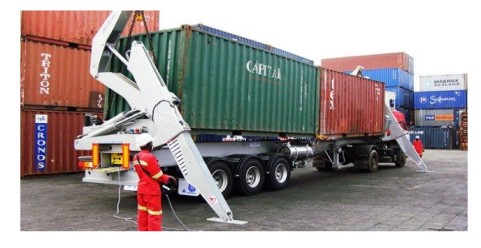 Used container trailers, chassis, second hand side loader