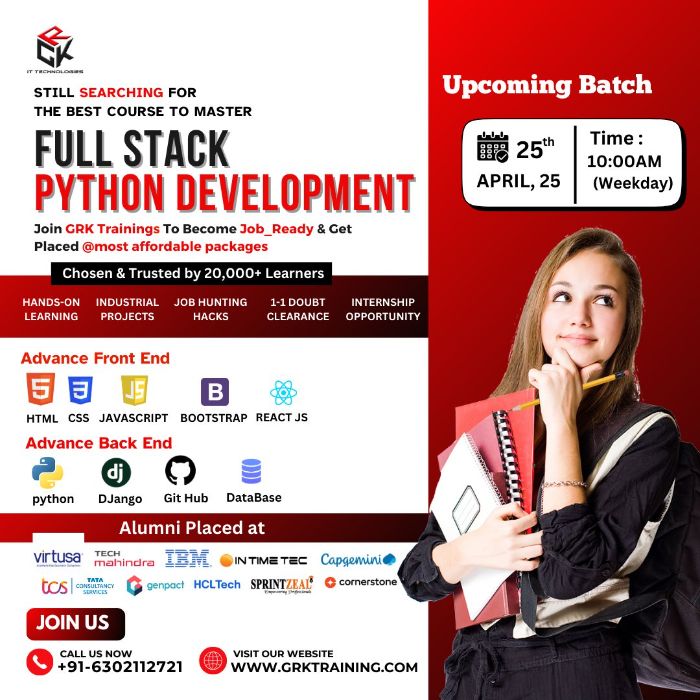 Best Python full stack in Bangalore with Placement