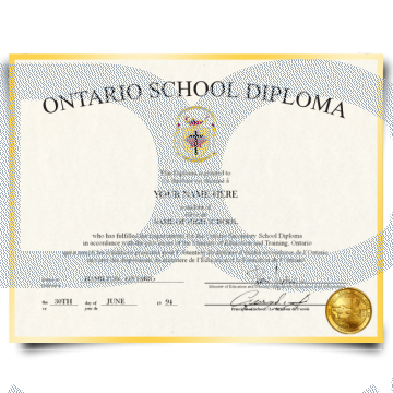 Fake High School Diploma from Canada