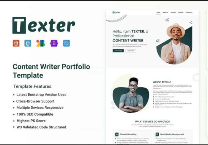 Showcase Your Work with Responsive One Page Template