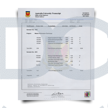 Realistic Fake Australian College University Transcripts CustomMade