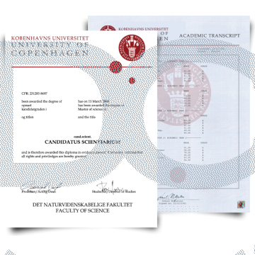 Buy Fake Denmark College Diploma and Transcript Combo Package