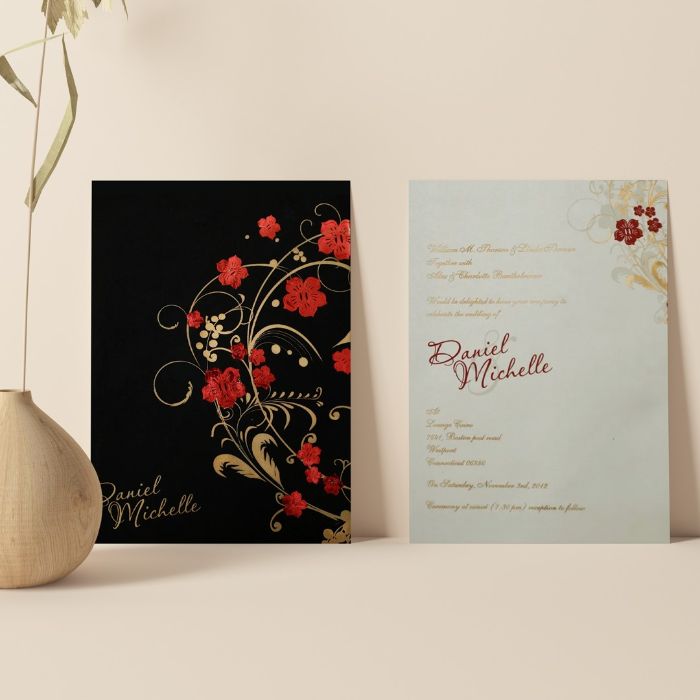 Floral Wedding Invitations Charming Flower Designs