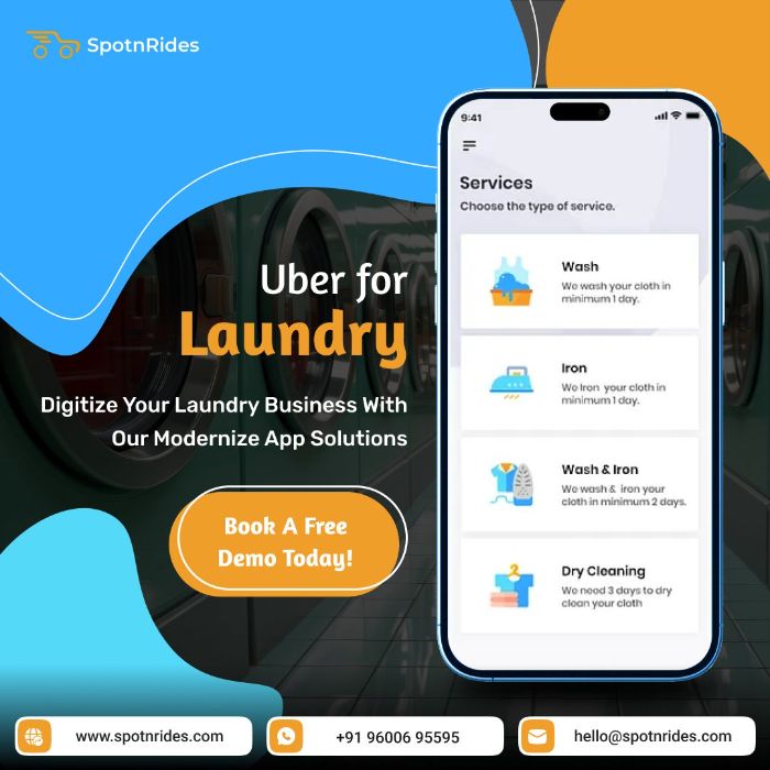 Launch a Scalable Laundry App Clone Using SpotnRides