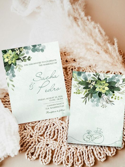 Matte Cotton Paper Single Sheet Invitations