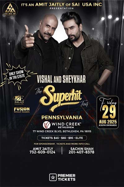 Grab Your Spot: Vishal Sheykhar Live in Pennsylvania!
