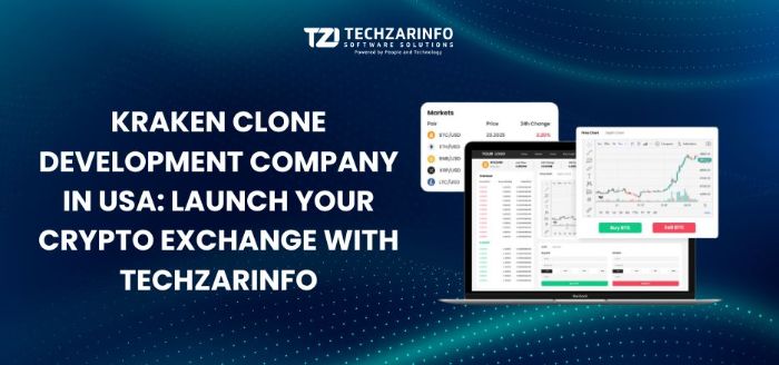 Kraken Clone Software Development in USA CustomBuilt Exchanges by Techzarinfo
