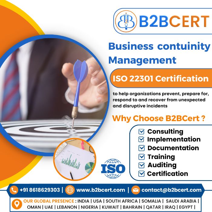 Get ISO 22301 Certification in Phoenix with B2BCERT Support