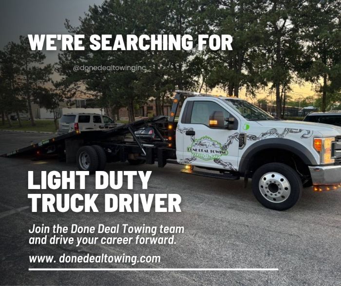 Light Duty Truck Driver Needed! Join Our Towing Team Near Elk Grove Village