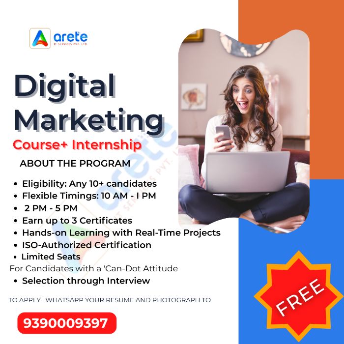 Free Digital Marketing Course with Internship in Vijayawada