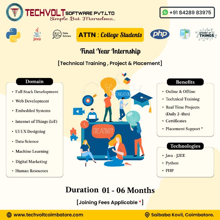 Python InternshipArtificial Intelligence Machine learningCoimbatoreFreshers
