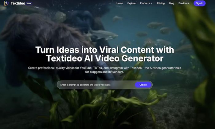 Textideo: Instantly Transform Your Creative Text into Captivating AI Videos