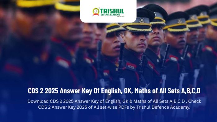 CDS 2 2025 Answer Key