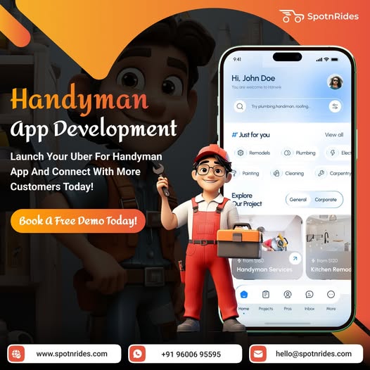 Develop Your UberLike Handyman App with SpotnRides