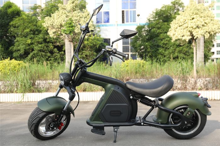 3000W Electric M8 Sport Chopper Motorcycle Harley Scooter Bike 60V MATTE GREEN