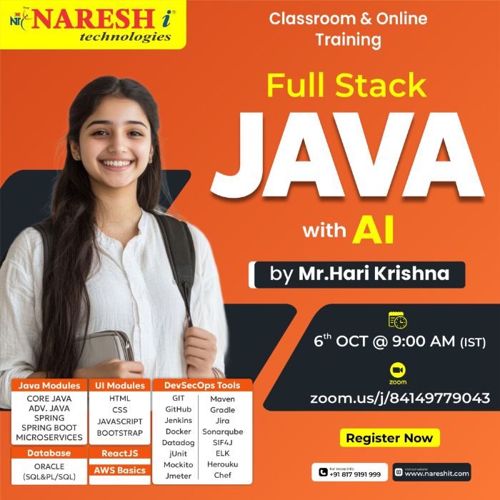 Best Full Stack Java Online Training