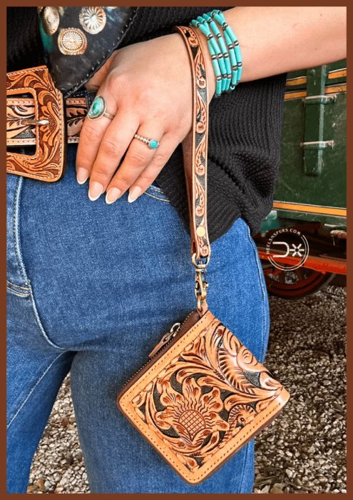Elegant Tooled Leather Purses