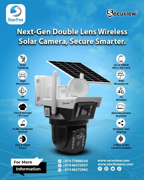 NextGen Double Lens Wireless Solar Camera, Secure Smarter.