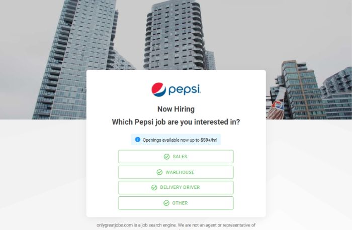 StartACareerToday Pepsi StartACareerToday Pepsi