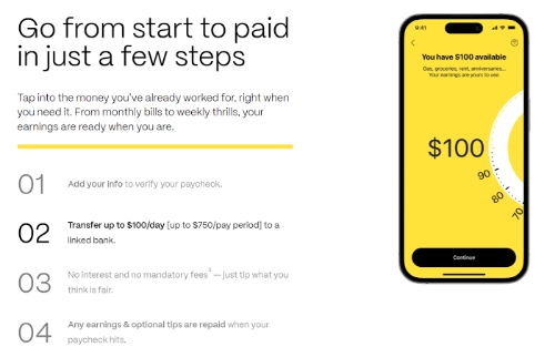 Start earning cash with EarnIn!
