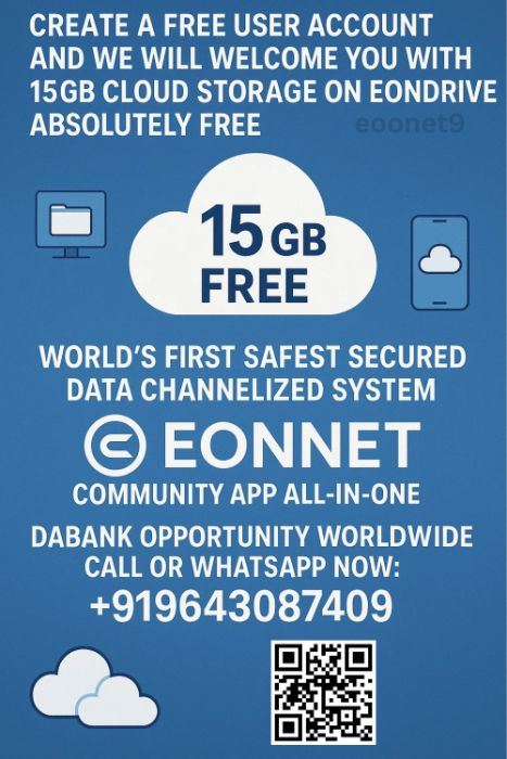 Worlds First Safest Secured Data Channelized System EONNET Community App AllinOne