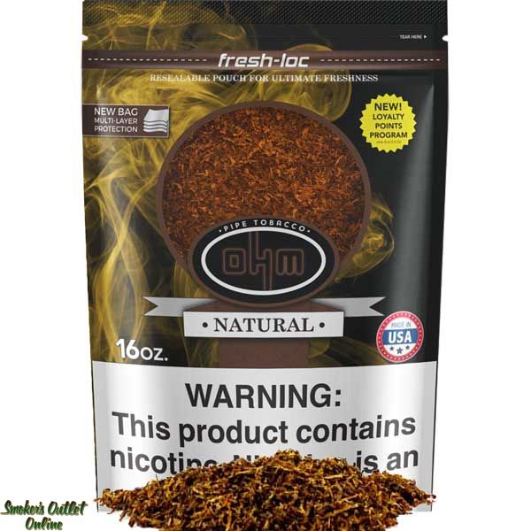 Buy OHM Pipe Tobacco 1 lb Natural Online from Smokers Outlet Online