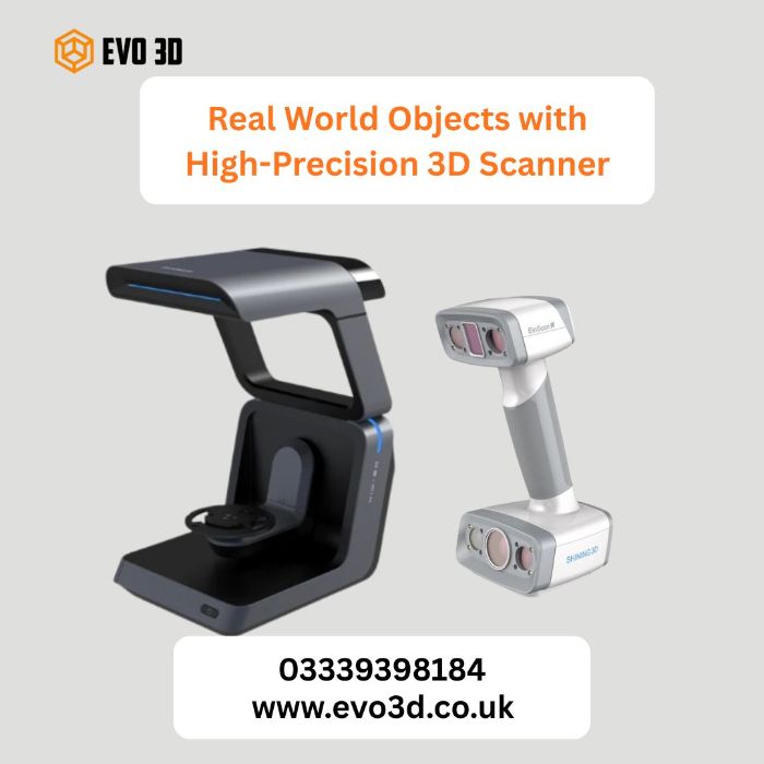 Real World Objects with HighPrecision 3D Scanner