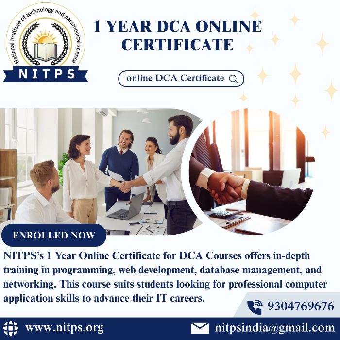 Diploma in Computer Applications (DCA) Certificate Program