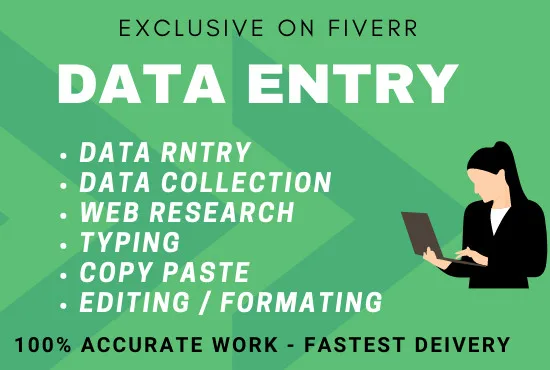 DATA ENTRY FOR WORK