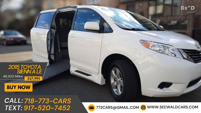 FOR SALE!2015 TOYOTA SIENNA LE WHEELCHAIR ACCESSIBLE MOBILITY VAN Only 48K Miles