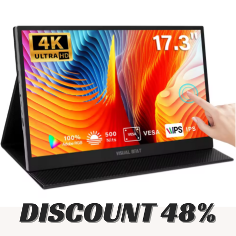 17.3Inch 4K Portable Touchscreen Monitor: A Powerful Travel Display for Work and Play