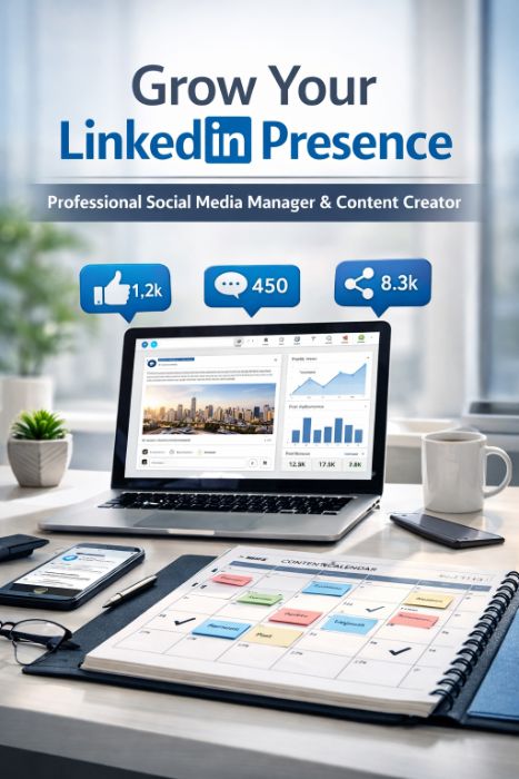 Boost Your LinkedIn Presence Professional Social Media Management Content Creation!