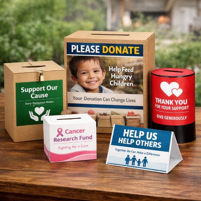 Custom Donation Boxes By Hello Custom Boxes