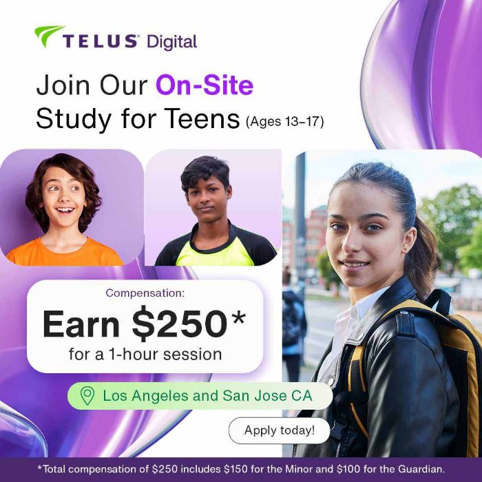 Paid Research Study for Teens (1317)