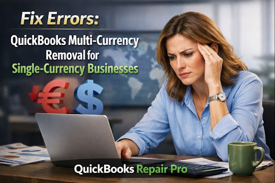 Fix Errors: QuickBooks MultiCurrency Removal for SingleCurrency Businesses