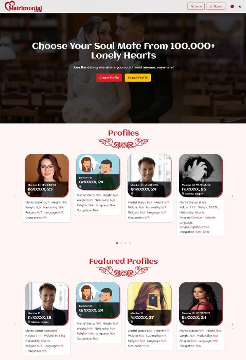 Matrimonial Script Launch Your Own Matchmaking Website