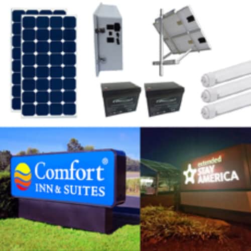 Solar Powered Sign Board