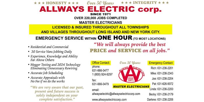 Professional Licensed Electrician Long Island, NY Nassau County Electrician