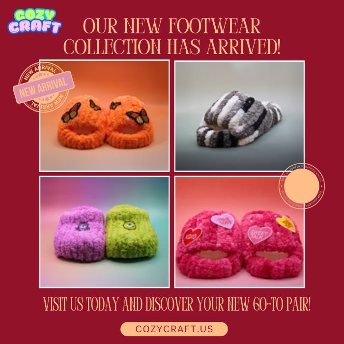Shop Cozy House Slippers Womens Fluffy Slides COZY Craft