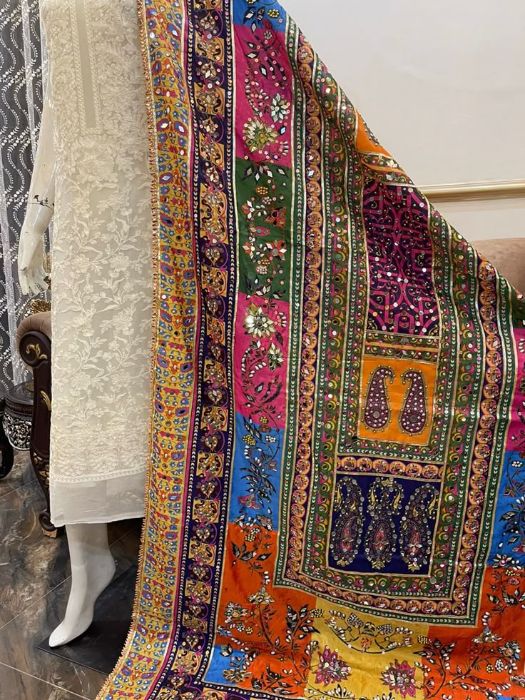 Elegant Dupatta Collection Online Embroidered Chiffon Dupattas Rangreza