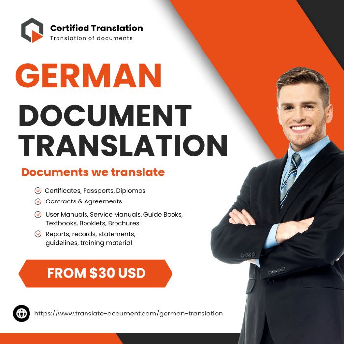 German Certified Translation of Documents USA, UK, EU