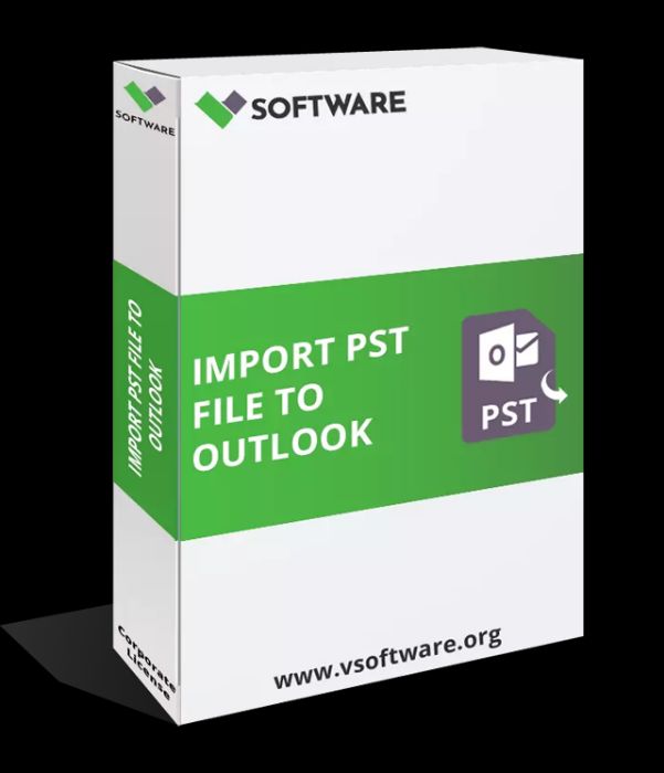 Import Outlook PST File Easily with vsoftware