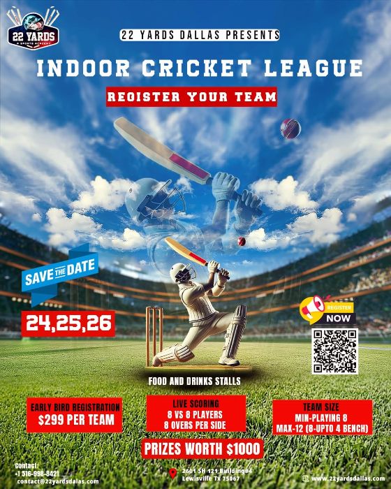 Indoor cricket Stadium Dallas