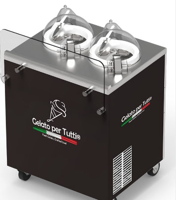 Professional GPTV2 Dual Cylinder Gelato Machine for Commercial Gelato Production