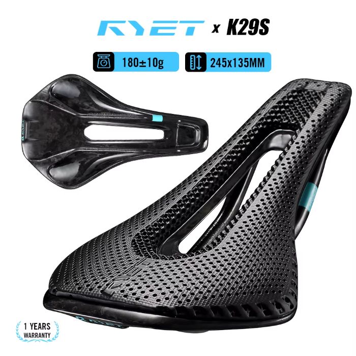 RYET 3D Printed Carbon Bike Saddle Ergonomic Racing Cycling Seat (55 OFF)