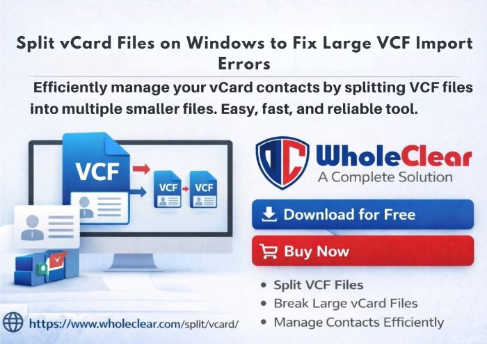 Split vCard Files on Windows to Fix Large VCF Import Errors