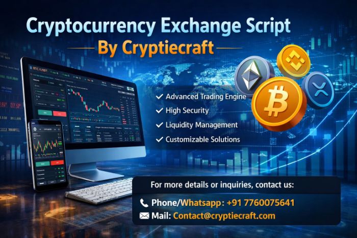 Secure Cryptocurrency Exchange Script By Cryptiecraft