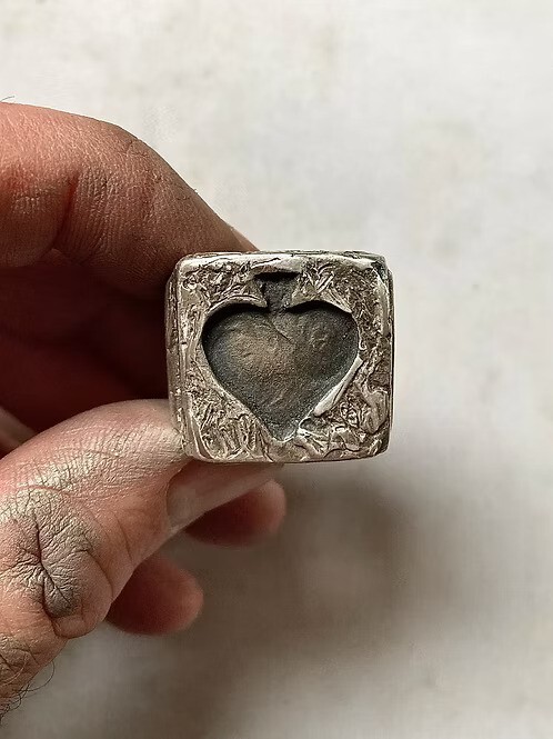 Lugdun Artisans Ace of Spades Ring Handmade Silver Ring for Men