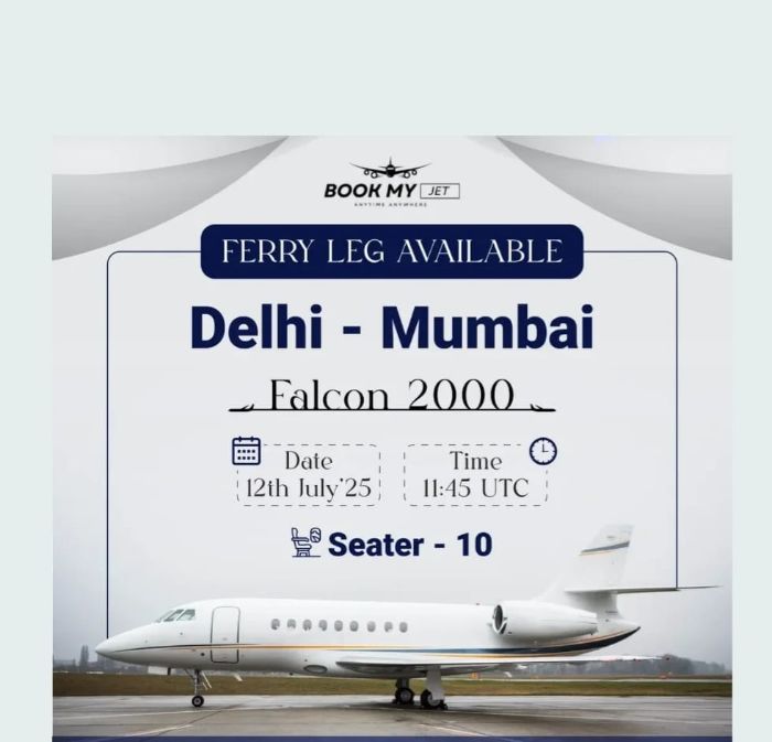 Book My Jet Empty Leg Charter Service.